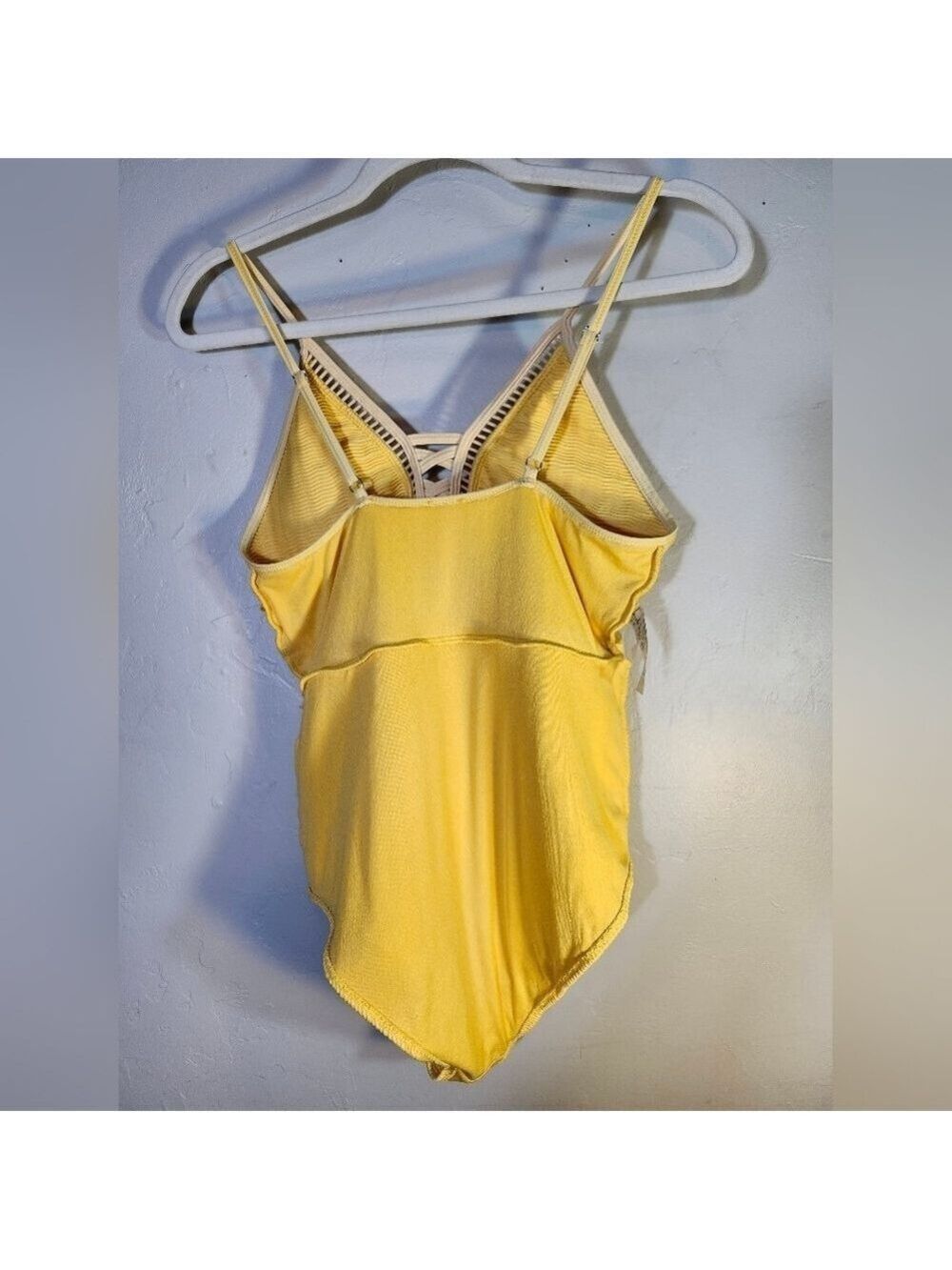 Nicole Miller Yellow One Piece Swimsuit Sz 10 - Picture 7 of 8